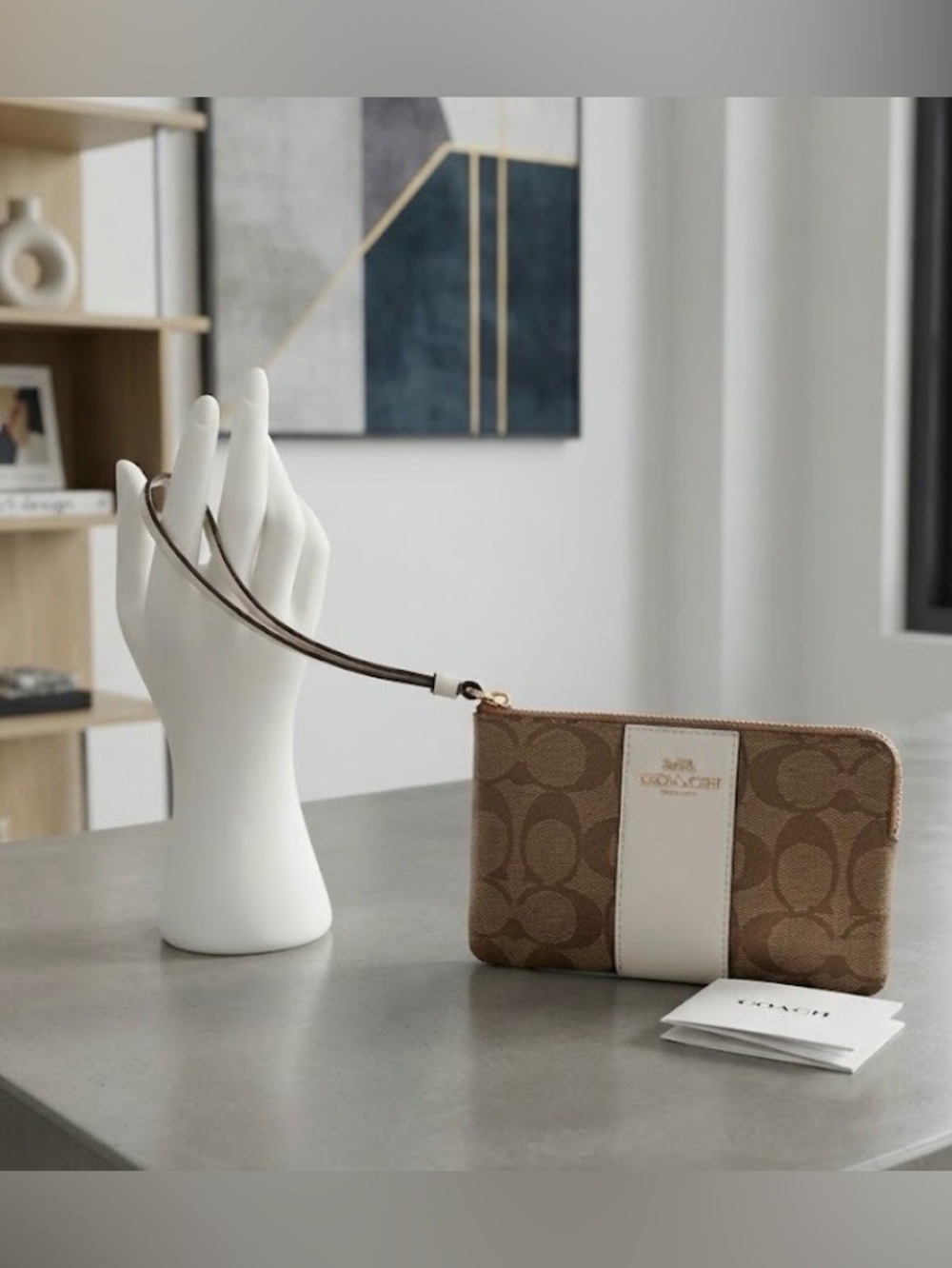 Coach Signature Canvas Wristlet